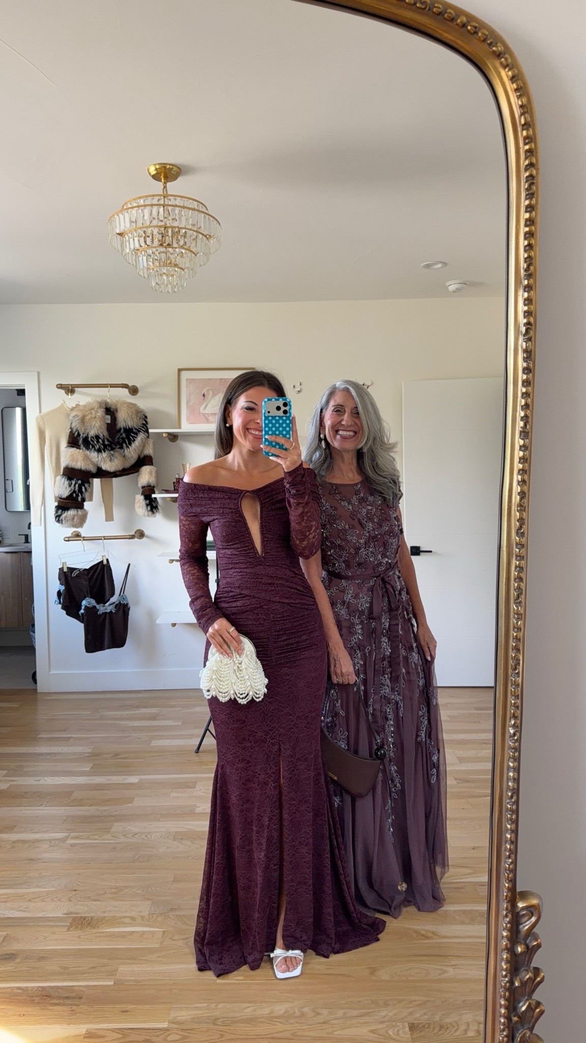 plum lace dress with an off-the-shoulder neckline, keyhole cutout, and front slit,  mauve beaded dress with a round neckline, short sleeves, and a tied waist mom and me formal wedding guest and mother of the bride dresses 💍✨

revolve code: tulip
mac duggal code: emerson10

I’m 5’4” and wear a size small/2 

mom is 5’4” and wears a medium/6


fall wedding guest dresses, wedding guest dresses, cocktail dresses, semi-formal dresses, black tie wedding guest dresses, destination wedding guest dresses, garden party dresses, wedding guest outfit ideas, mom & me outfits, mom & me dresses, matching outfits, mother daughter outfits, family photo outfits, wedding guest dresses, mother of the bride, mother of the groom, wedding guest ideas