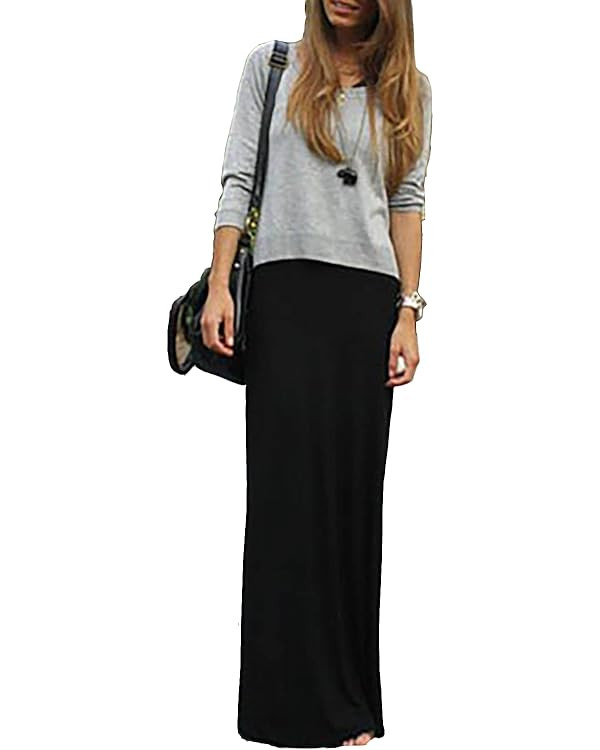 Vivicastle Women's USA Colorful Printed Fold Over Waist Long Maxi Skirt | Amazon (US)