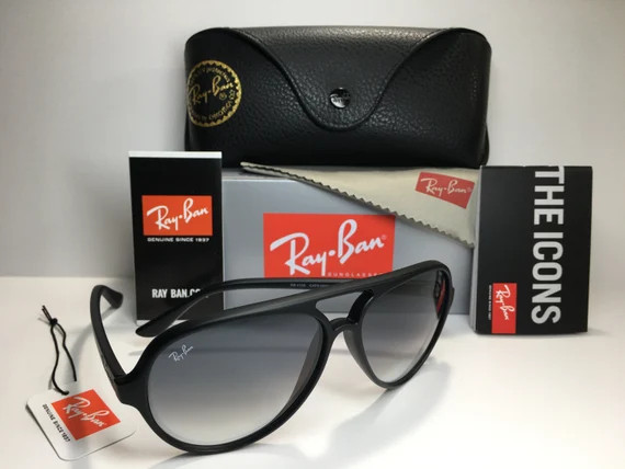 Ray Ban Cats 5000 RB4125 601S/32 Matte Black Frame with Grey | Etsy | Etsy (US)