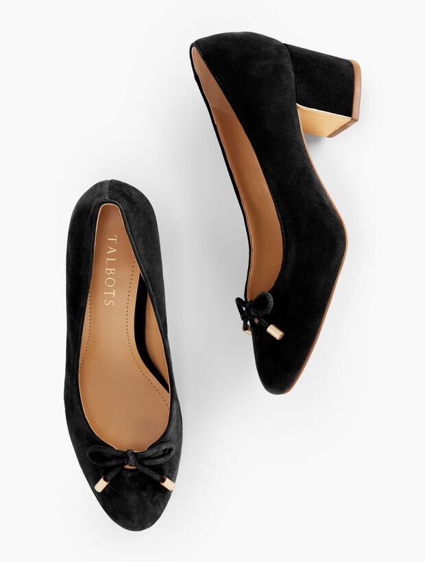 Isa Bow Suede Pumps | Talbots