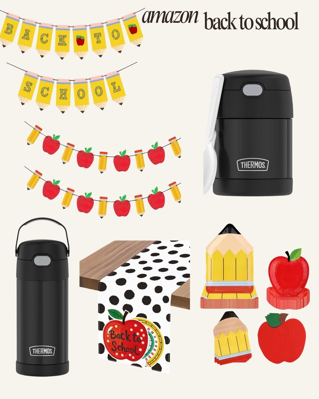 Amazon back to school decor ❤️ 

Pencil and apple decor, teacher outfit, lunch box organization 

#LTKFamily #LTKKids #LTKHome