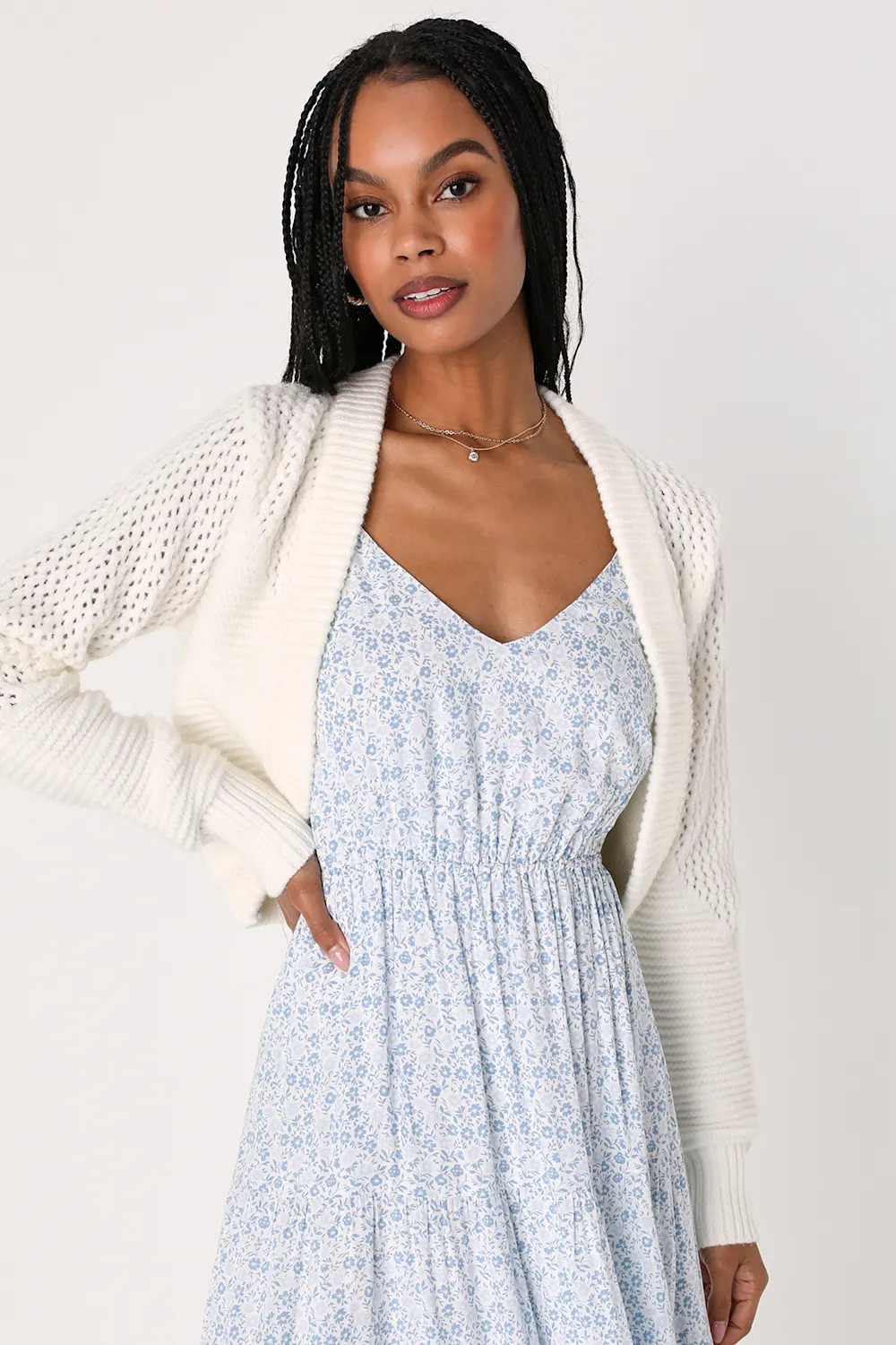 Sweetest Spirit Ivory Long Sleeve Open-Front Shrug Sweater | Lulus (US)