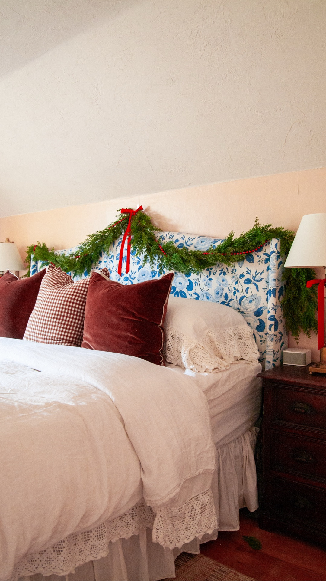 I feel a little ridiculous hanging garland on my headboard but… Sparks joy. Something that never really occurred to me until recently, but I think we millennials and influencers just keep coming up with more and more options! Holiday cheer everywhere! Would you try this?

#LTKSeasonal #LTKHoliday #LTKHome