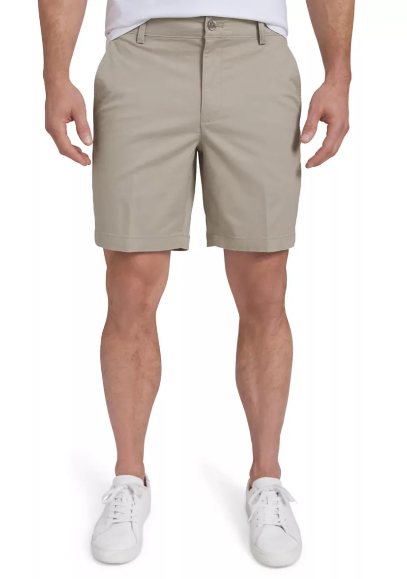 8" Flat Front Shorts | Belk