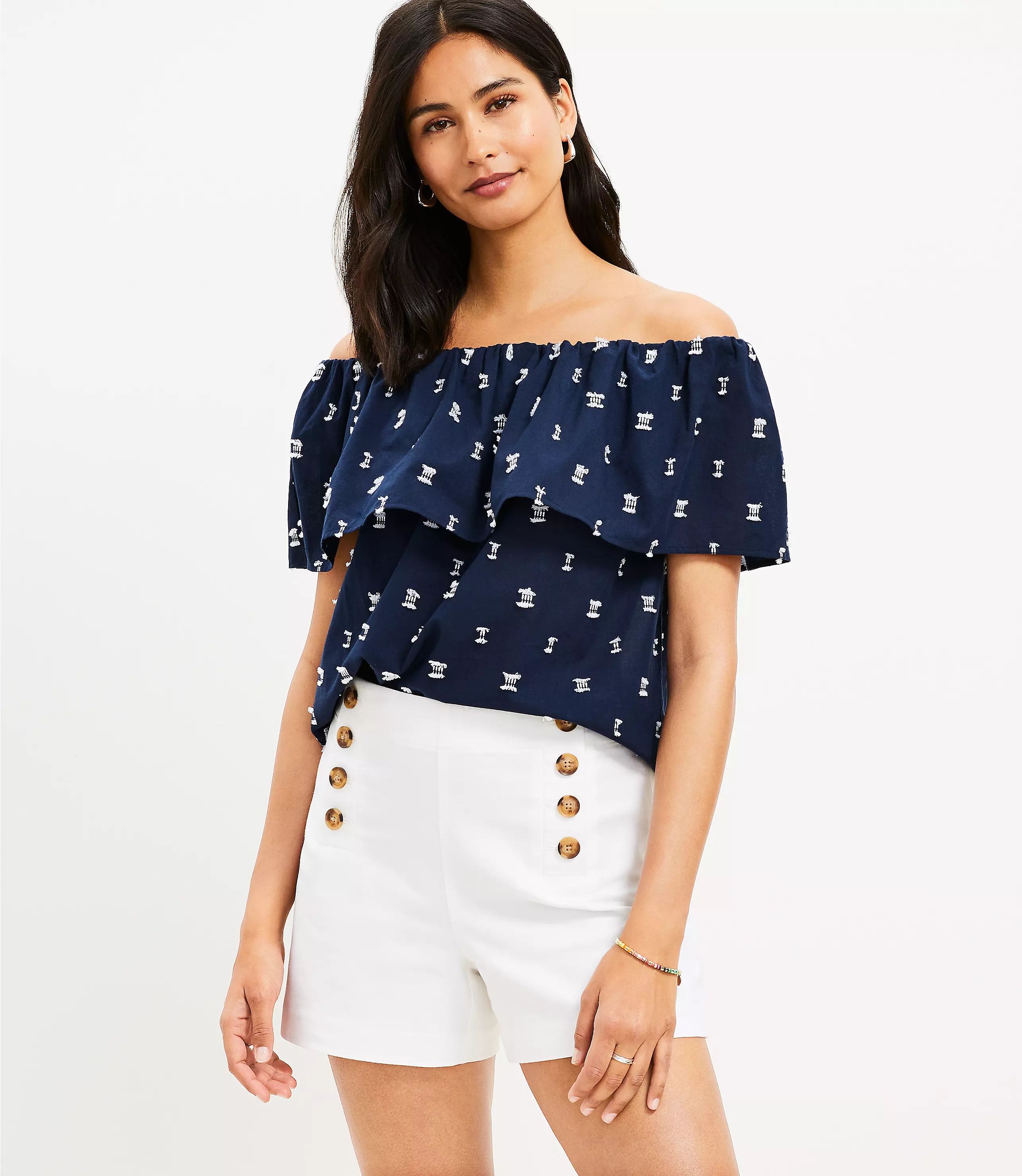 Petite Clip Off The Shoulder Top | LOFT