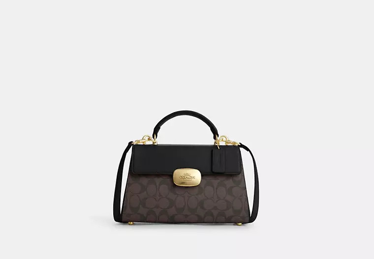 Eliza Top Handle In Signature Canvas | Coach Outlet US