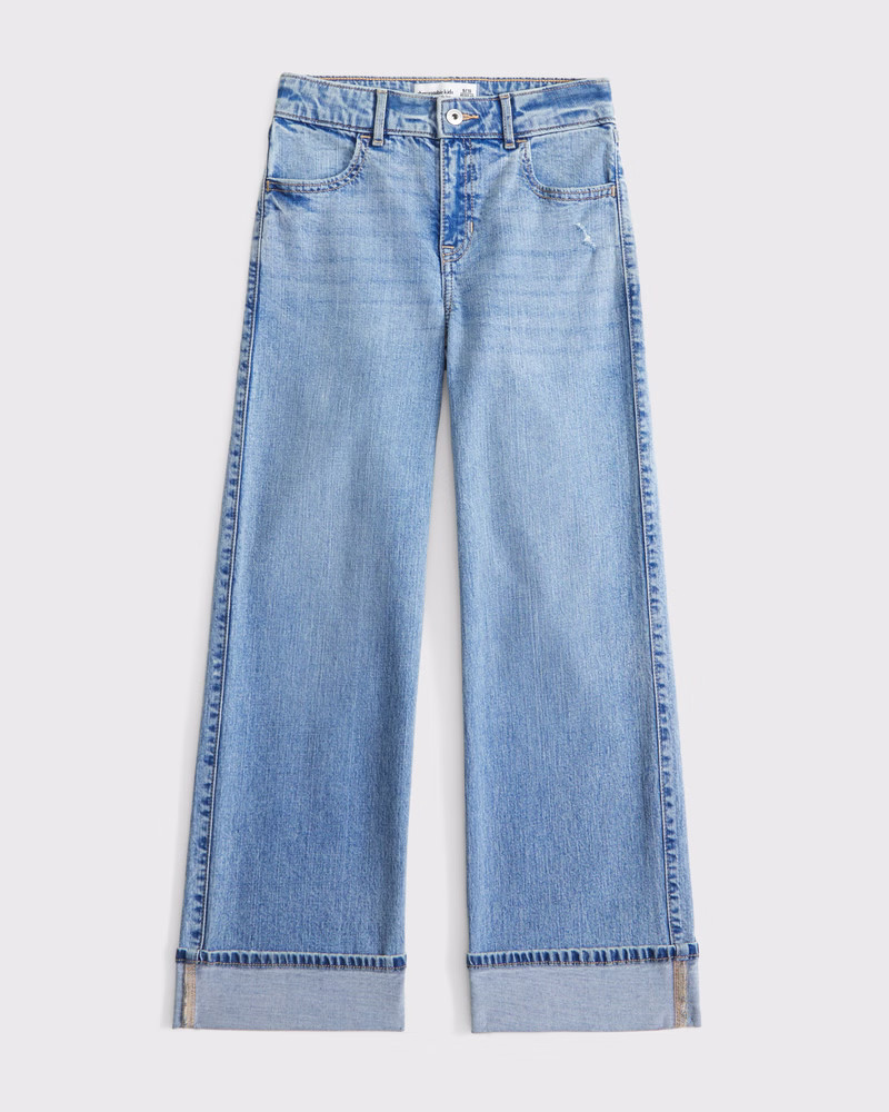 high rise wide leg jeans | Abercrombie & Fitch (US)