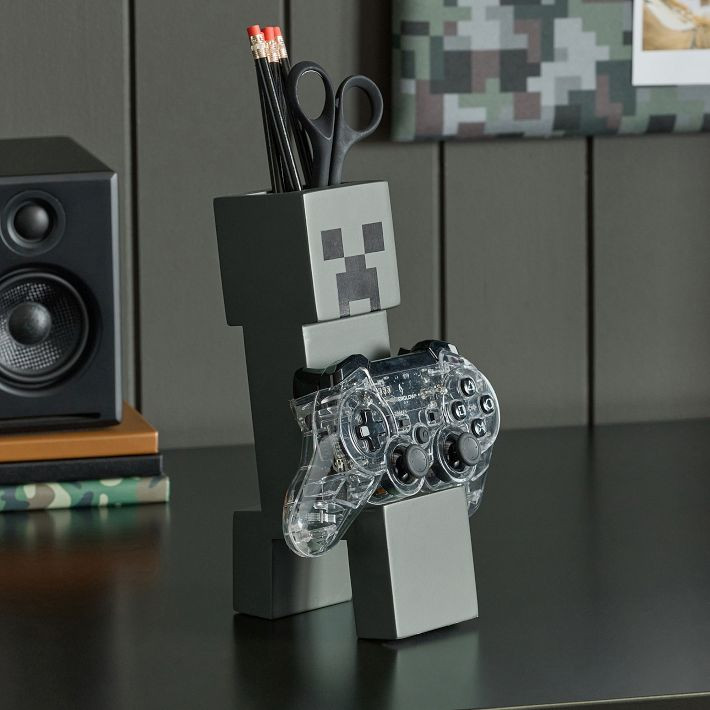 Minecraft Creeper Device Holder (2.5"x9") | Pottery Barn Teen