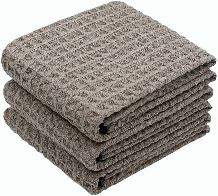 VeraSong Waffle Weave Kitchen Towels Thick Microfiber Dish Drying Towels Absorbent Tea Towels Han... | Amazon (US)