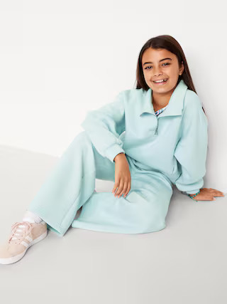 High-Waisted Bounce Fleece Wide-Leg Sweatpants for Girls | Old Navy (US)