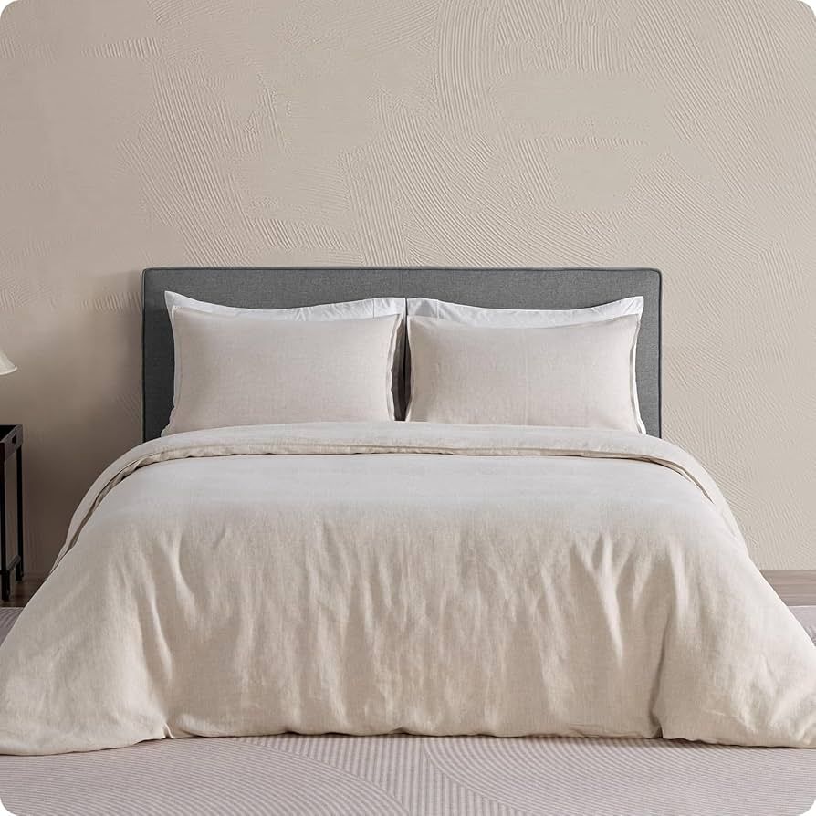 DAPU 100% Linen Duvet Cover Queen, Pure Natural French Flax Linen with 8 Corner Ties and Zipper C... | Amazon (US)