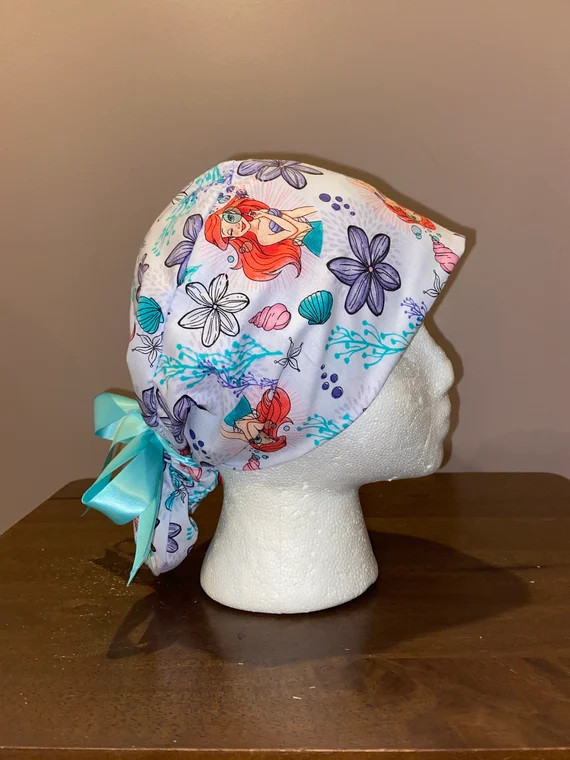 Merry Mermaid 2little Mermaid Scrub Hat Ponytail Scrub | Etsy | Etsy (US)