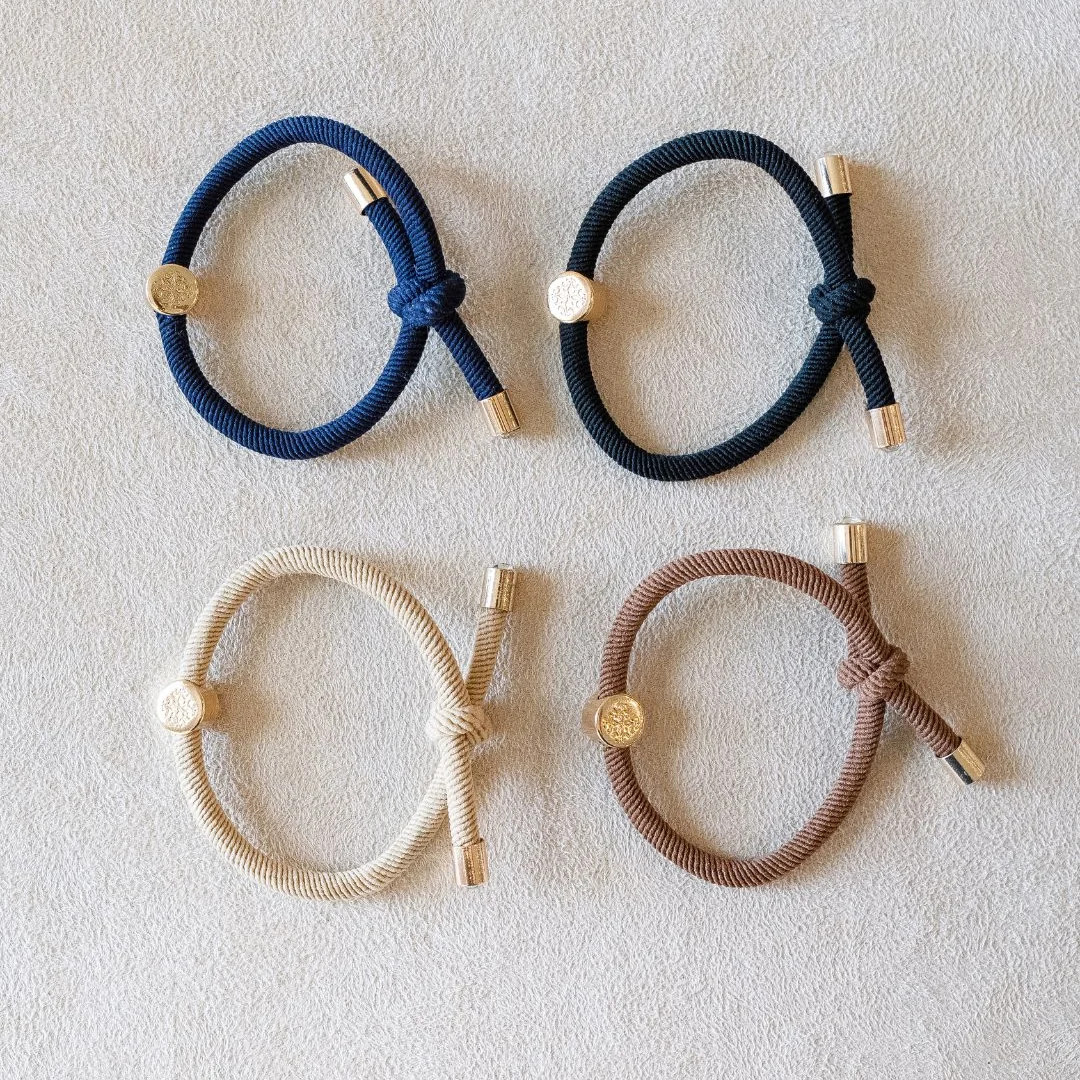 Original Hair Tie Bracelet set of 4- Dark Neutral | Smith and Co. Jewel Design