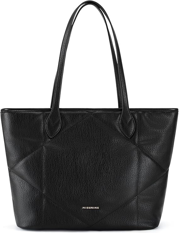 Missnine Quilted Tote Bags with Zipper, Vegan Leather Purses and Handbags for Women, Large Hobo S... | Amazon (US)