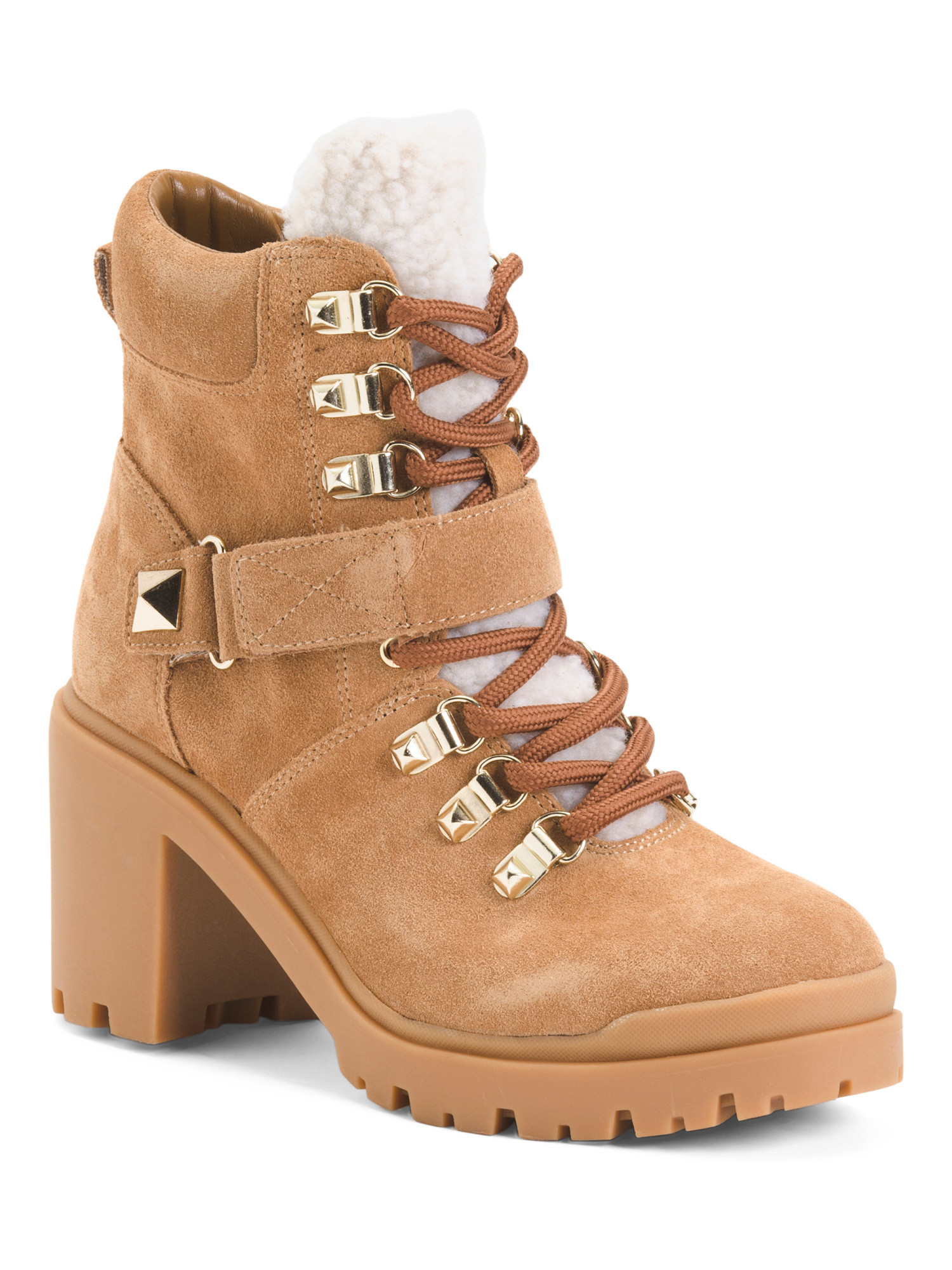 Leather Sherpa Heeled Hiker Boots | Rain & Winter Boots | Marshalls | Marshalls
