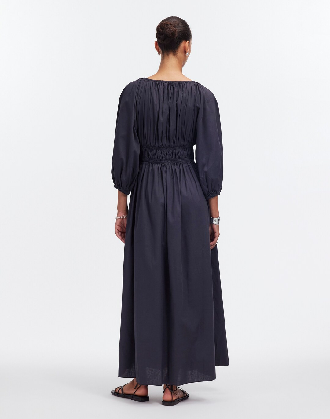V-Neck Balloon-Sleeve Maxi Dress | Madewell