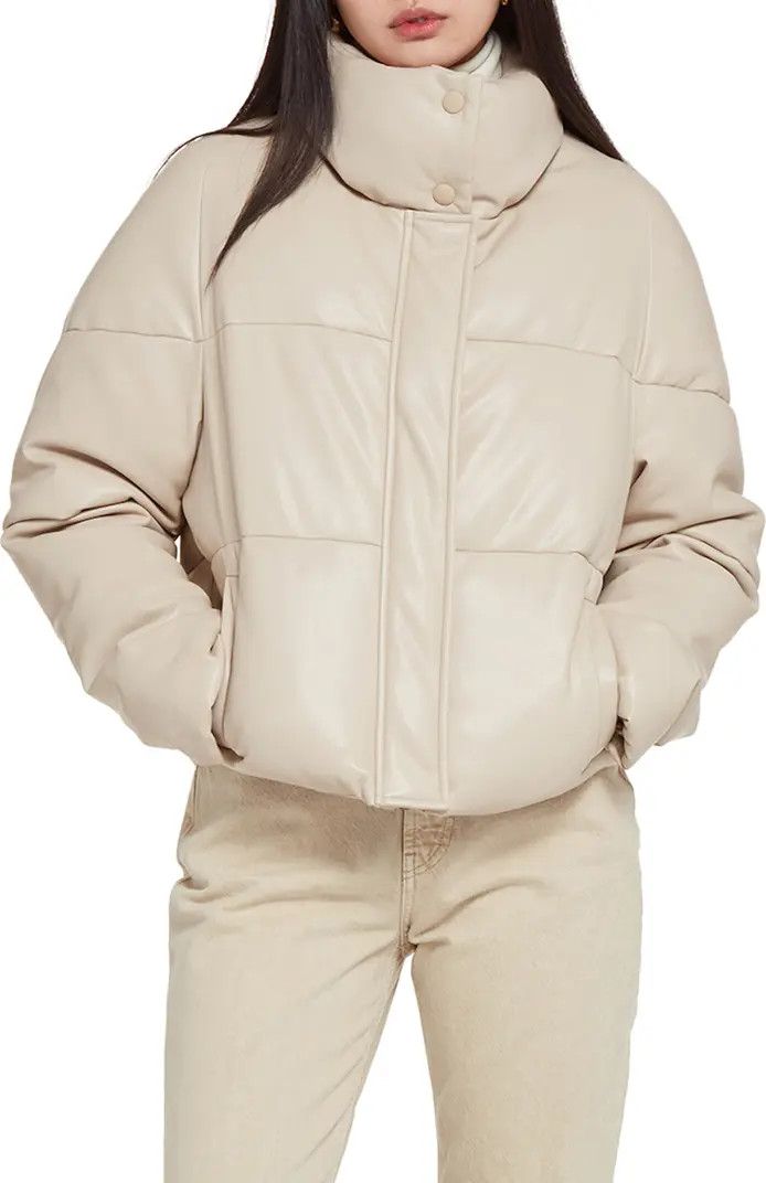 Jemma Faux Leather Puffer Coat | Nordstrom