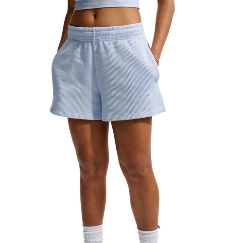 Nike Womens Nike NSW Chill Knit Waffle Shorts - Womens Sail/Hydrogen Blue Size M | Foot Locker (US)