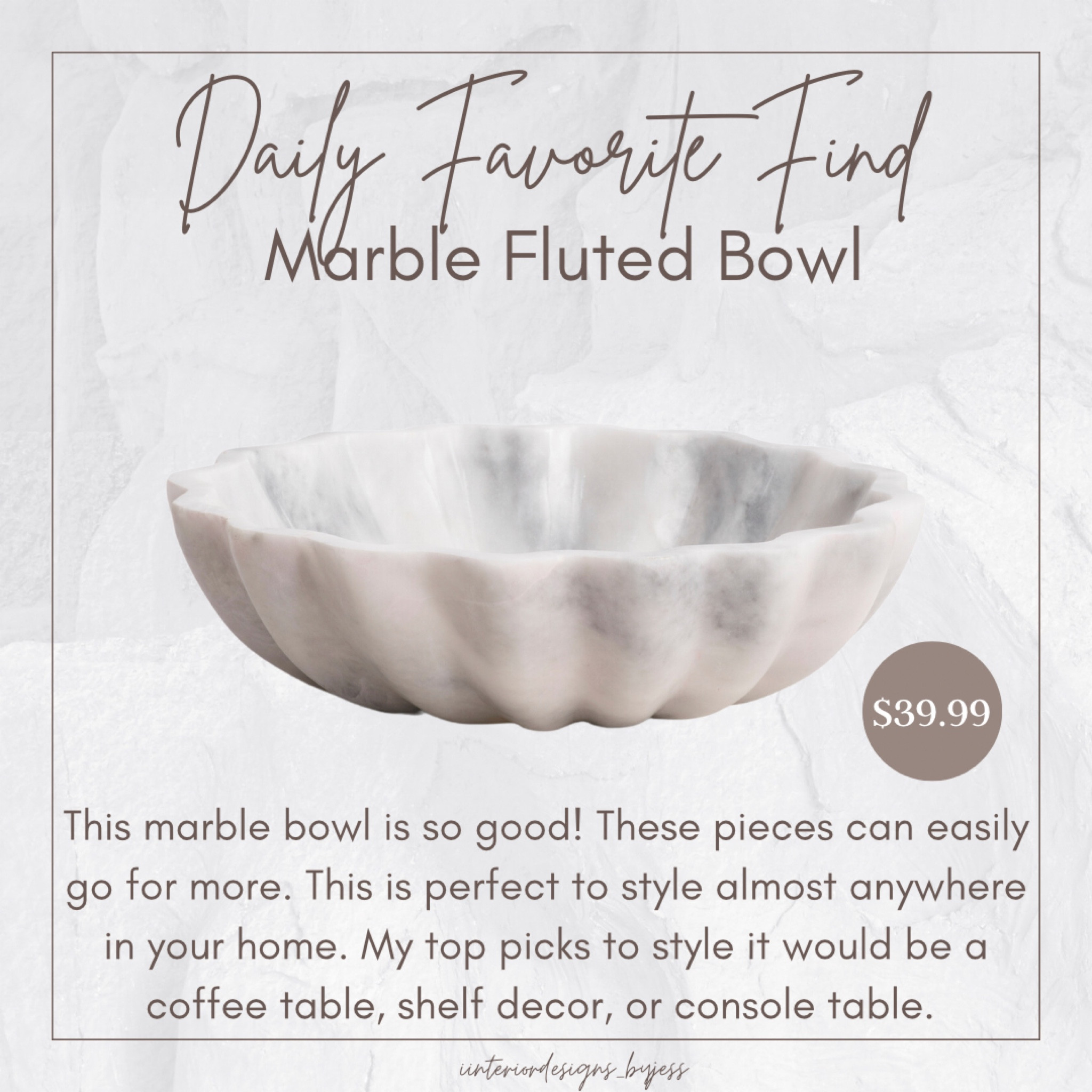 10in Fluted Marble Bowl curated on LTK