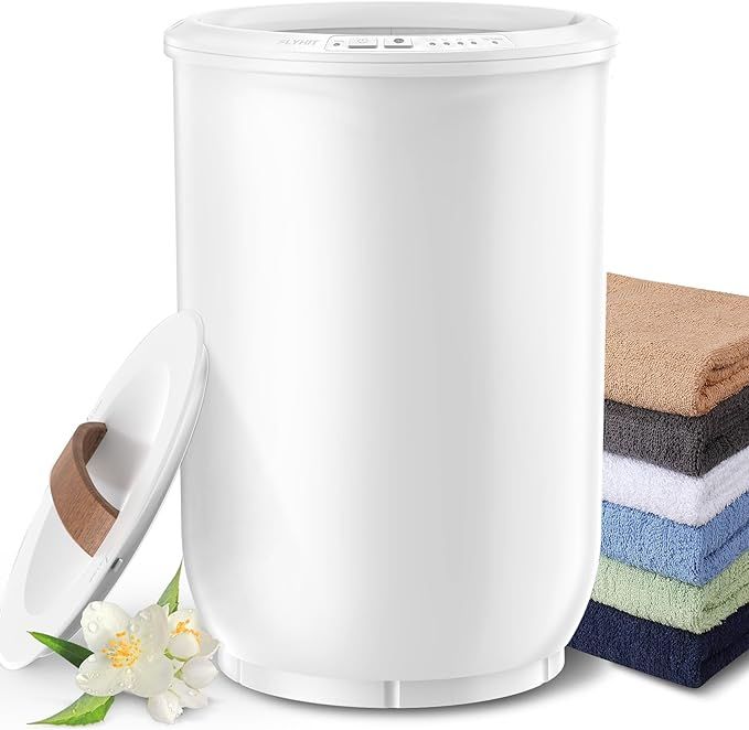 FLYHIT Large Towel Warmer for Bathroom - Heated Towel Warmers Bucket, Wood Handle, Auto Shut Off,... | Amazon (US)
