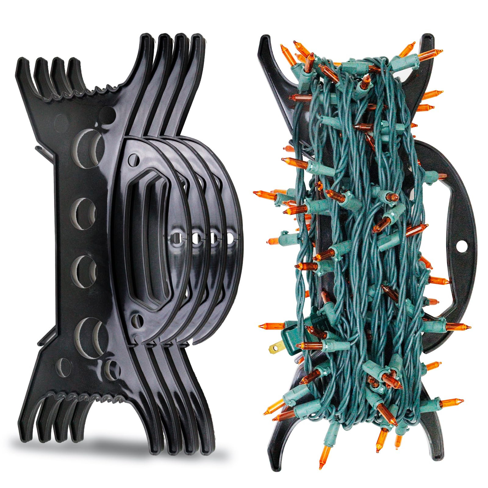 12Pack Christmas Light Storage Holder, All-Purpose Holiday Light Storage, Light Cord Wind up, Chr... | Amazon (US)