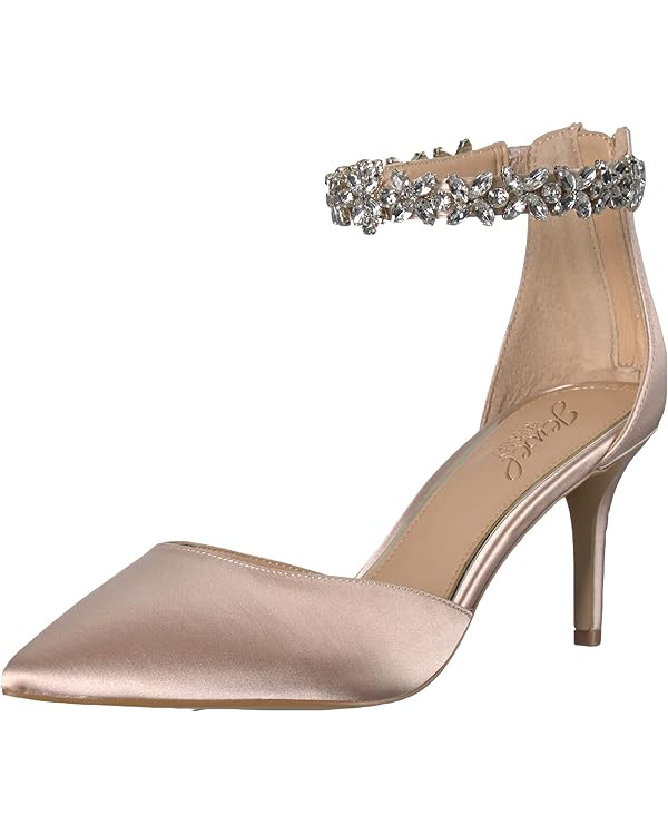 Jewel Badgley Mischka Raleigh Pointed Toe Kitten D'Orsay | Amazon (US)