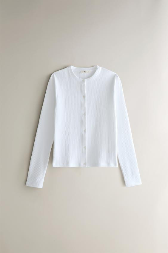 LONG SLEEVE BUTTON T-SHIRT | Zara US