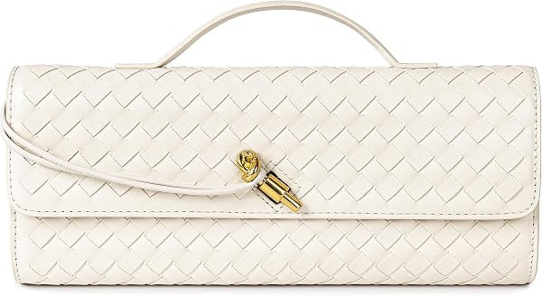 Joryin Woven Purse for Women Evening Clutch Woven Leather Handbags Crossbody Bag Purse Formal Eve... | Amazon (US)