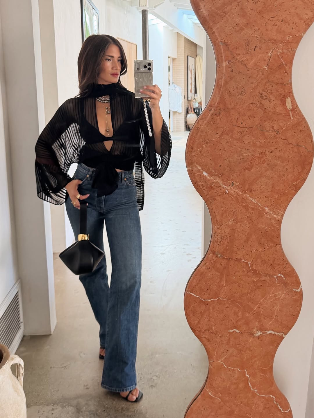 Black statement tops and relaxed jeans might be my favorite formula for an easy night-out outfit that still feels polished.

elevated casual
 casual chic
night out outfit
black statement top
date night outfit
summer outfit 

 #LTKgrwm #LTKootd #LTKSeasonal