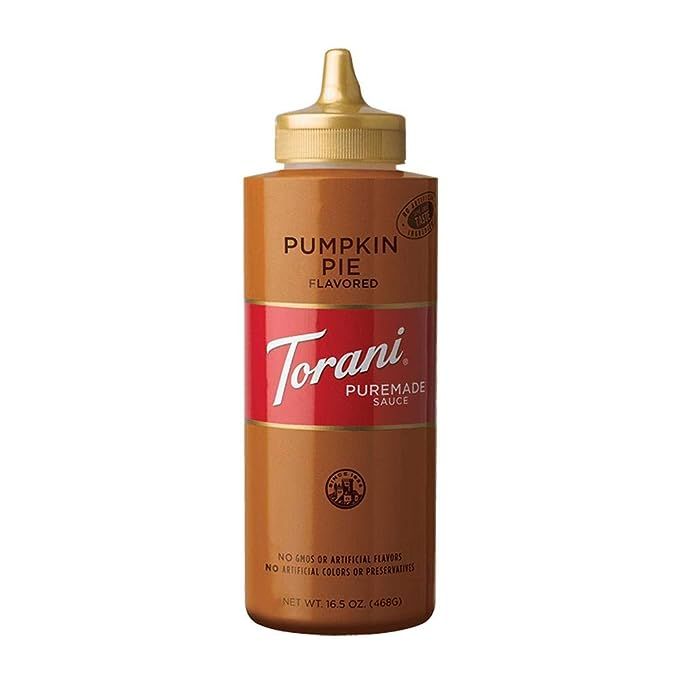 Torani Puremade Sauce, Pumpkin Pie Flavor, Squzzee Bottle, GMO Free & Gluten Free, 16.5 Oz. 468g | Amazon (US)