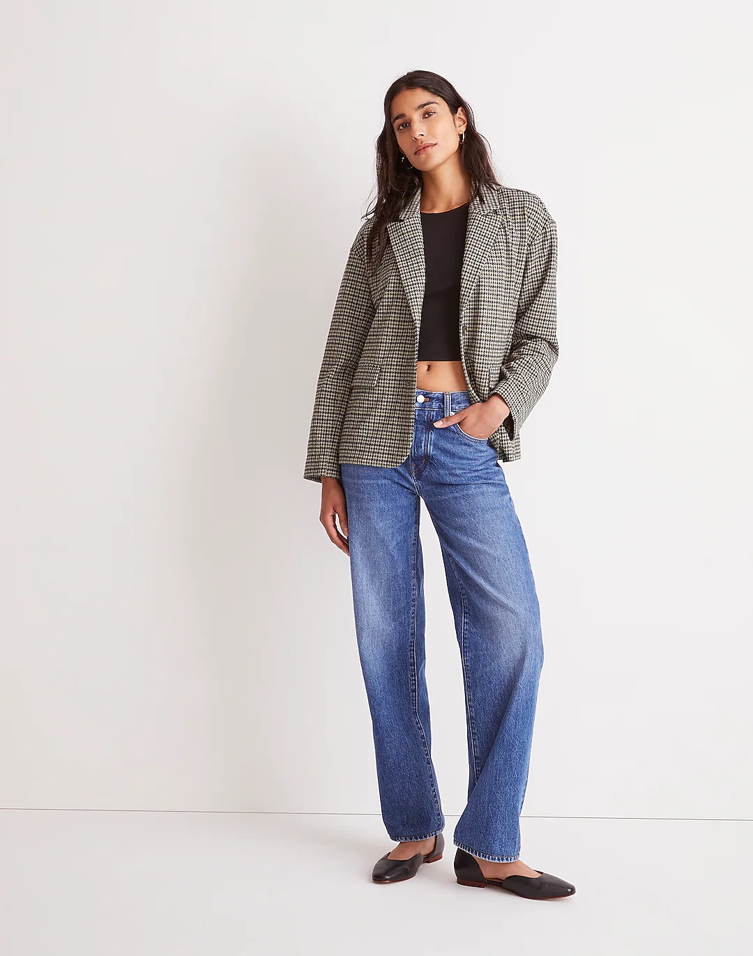 Oversized Knit Blazer in Houndstooth | Madewell