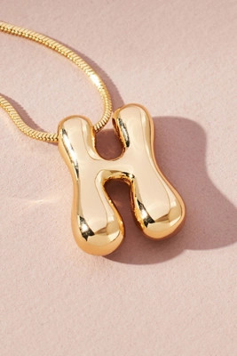 Bubble Letter Monogram Necklace | Anthropologie (US)