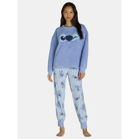 Disney Women s and Women’s Plus Stitch Plush Pajama Set 2-Piece Sizes S-3X | Walmart (US)