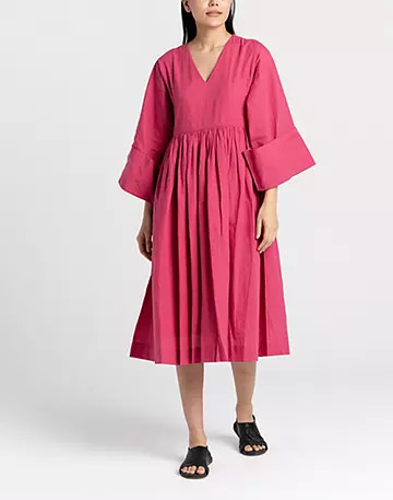 World of Crow Rose Gathered Midi Dress | Madewell