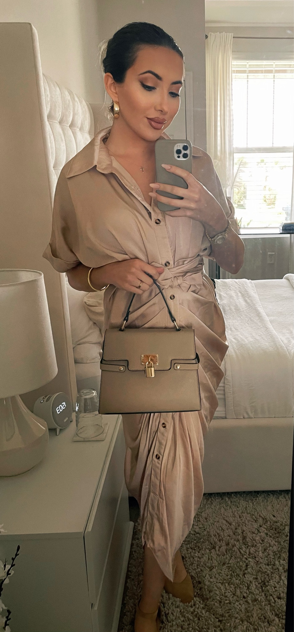 When this is your “errands” style. 😅 Some say I’m too dressed for casual but this is my casual chic polished look. I love this satin elegant casual dress. This entire outfit is from Amazon. 🤎👜👡🪽✨ #amazonfind #amazonfashion #fashion #casualchic #maxidress #silkdress #satindress #elegant 

#LTKstyletip #LTKunder50 #LTKitbag