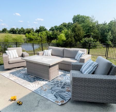 The perfect place to enjoy sunshine ☀️ 

#patio #patiofurniture #outdoorliving #deck #outdoorfurniture #outdoorpillows #patiorug #sperrysandals #firepit #patiocouch #deckchairs

#LTKhome #LTKFind #LTKSeasonal