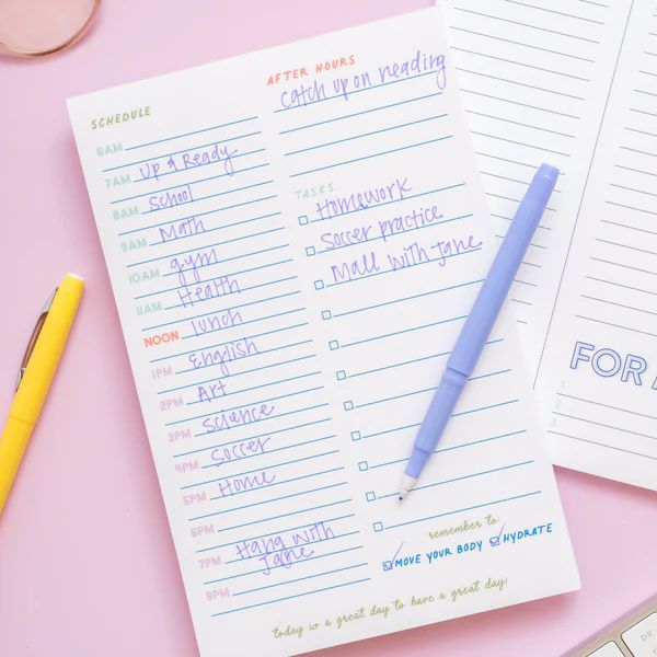 Hourly Schedule Notepad | Joy Creative Shop