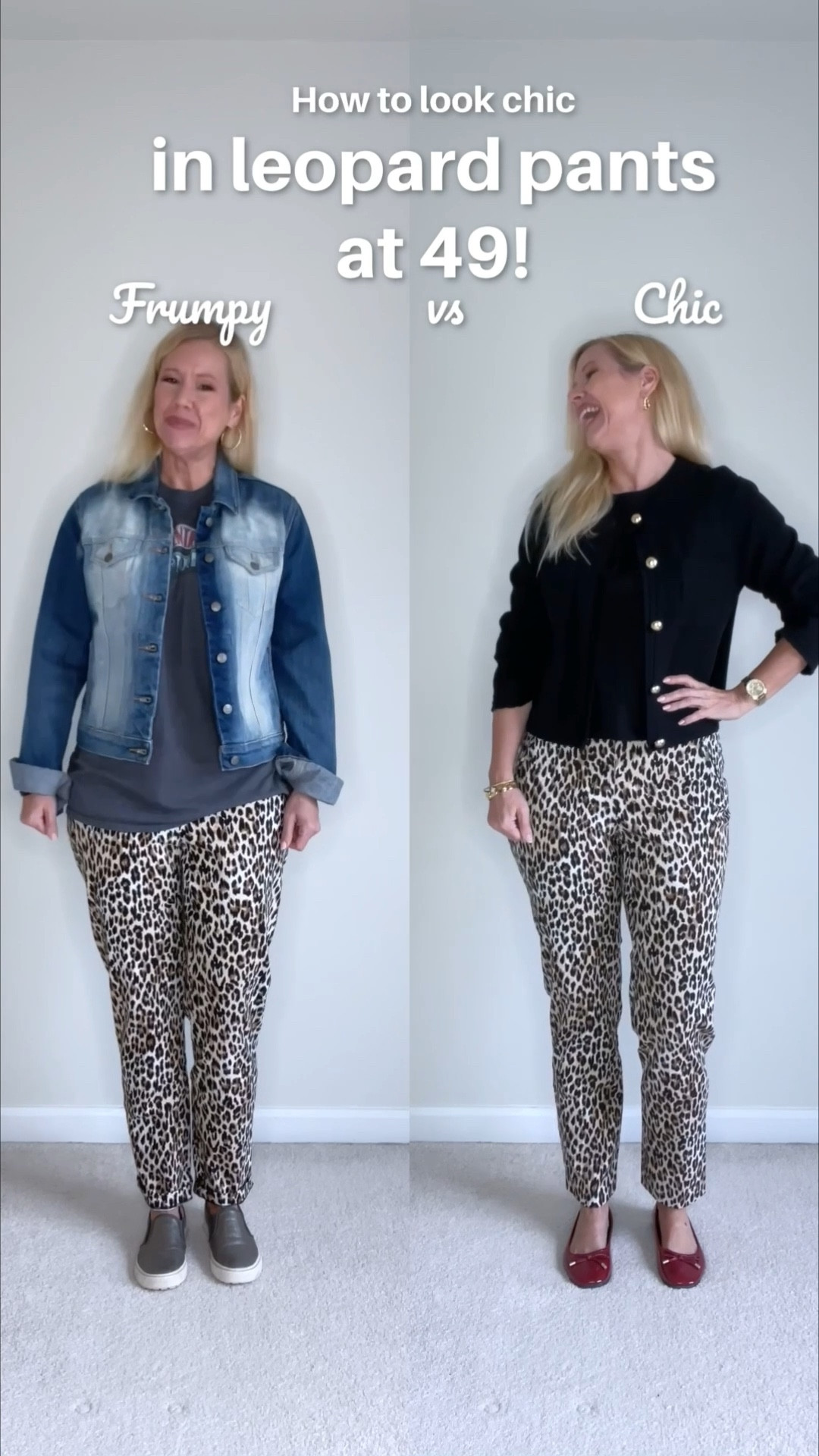 🐆🖤❤️‍🔥Leopard pants can be tricky BUT ALSO FUN! Paired with a neutral color like black, white or brown they’ll look immediately more chic. I also like to add something red or yellow to my leopard print! It is a perfect match.

#LTKOver40 #LTKgrwm #LTKootd