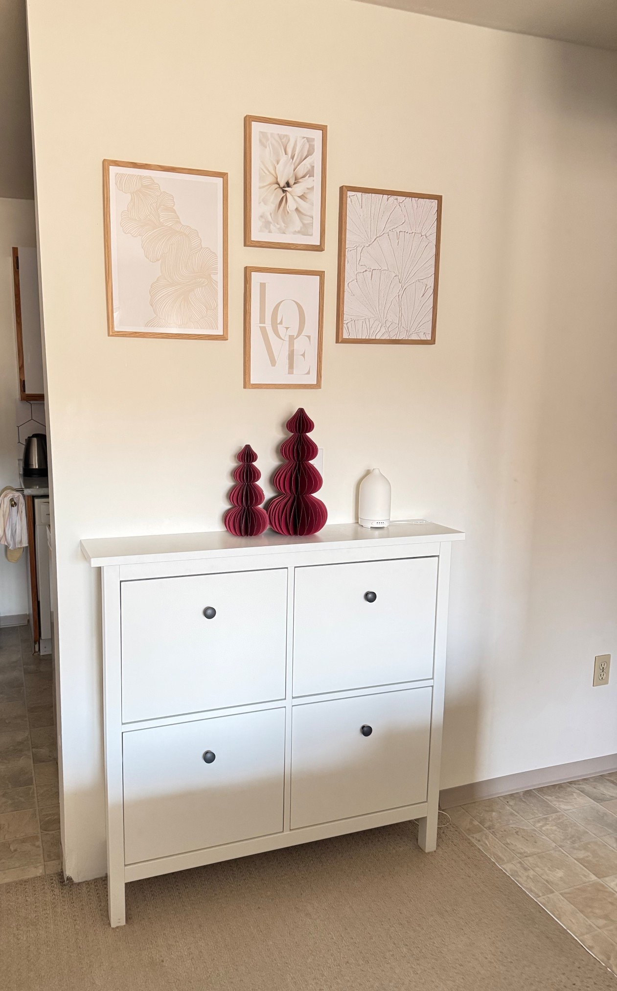 Clean, cozy entryway with simple IKEA finds 🤍
Linked similar storage cabinet, frames, wall art, and decor to recreate this look.

#LTKdayinmylife #LTKHoliday #LTKHome