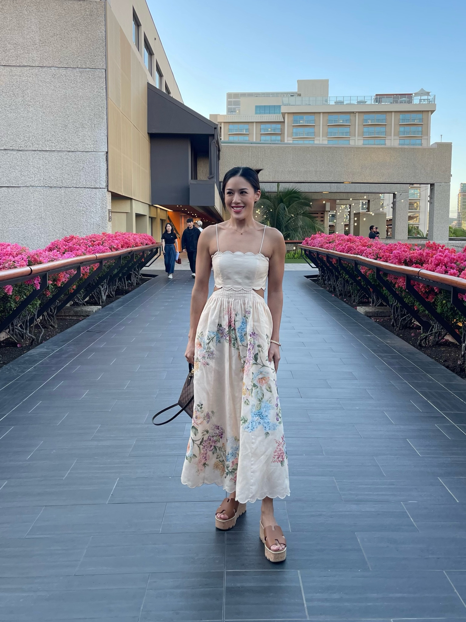 The infamous Zimmermann dress that Taylor Swift wore to a wedding 💐 this is the Halliday Scalloped Floral Linen Midi Dress ✨ wearing size 0 regular 👗 

#LTKStyleTip #LTKMostLoved #LTKWedding