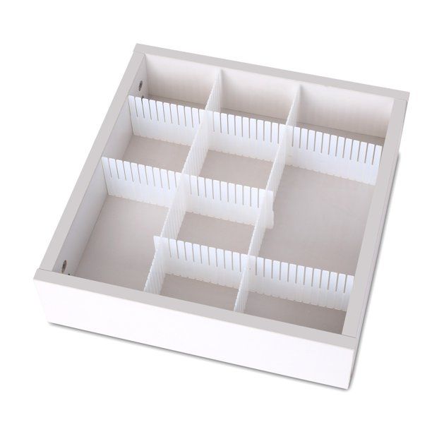 YBM Home Plastic Grid Drawer Dividers 3-Pack, Adjustable Drawer Storage Organizer for Drawers in ... | Walmart (US)