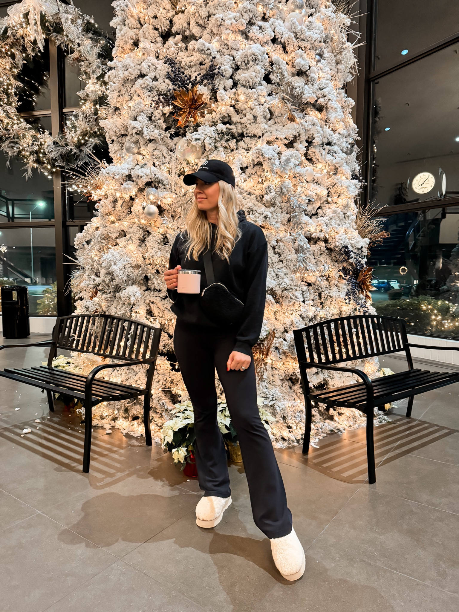 Sherpa Tazz Ugg slippers are crazy comfortable but they do need a full size up. A great gift ideas and they work awesome with flare leggings! Winter outfit 
Mom style 


#LTKHoliday #LTKstyletip #LTKSeasonal