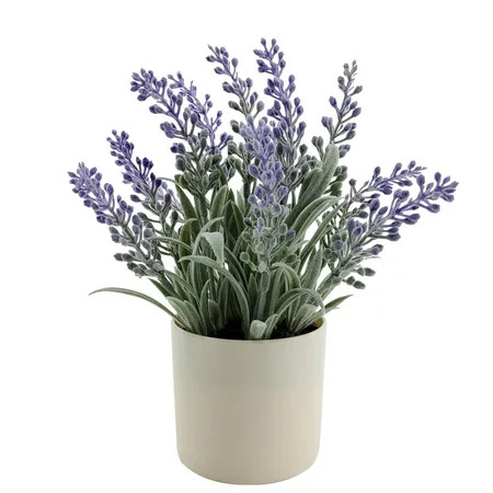 Mainstays 8.5-inch Indoor Purple Lavender Artificial Flower in Plastic Pot. | Walmart (US)