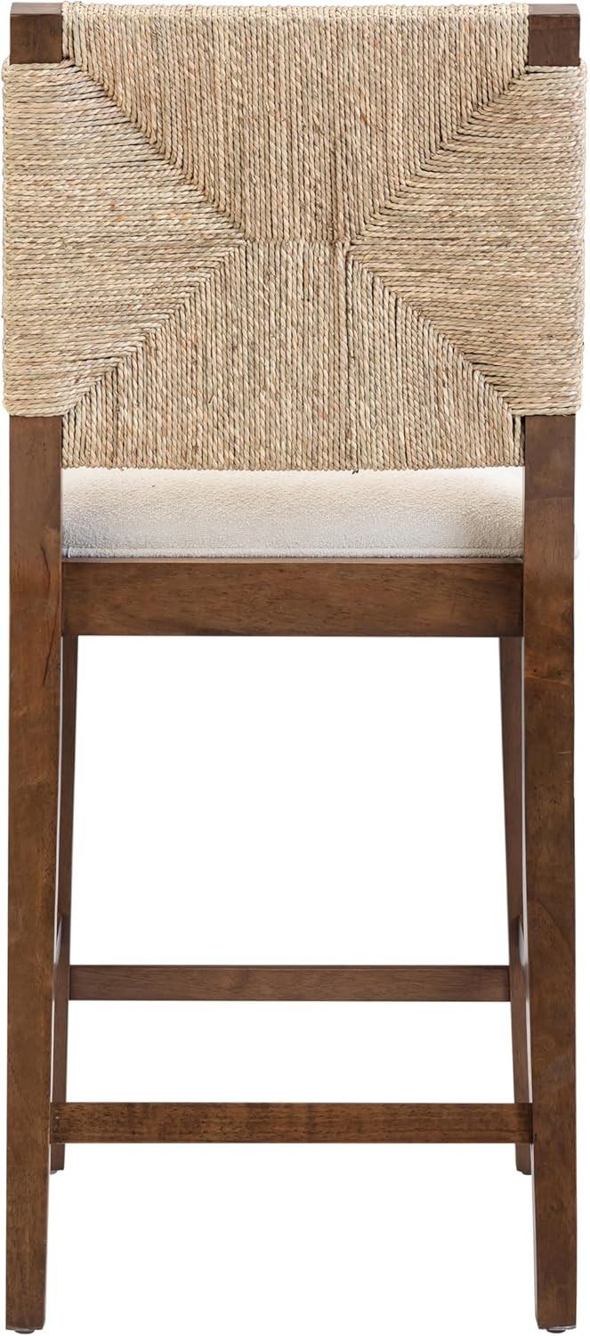 Nathan James Beacon Bohemian Boucle Bar Stool, Upholstered Bar Stool or Island Chairs for Kitchen... | Amazon (US)