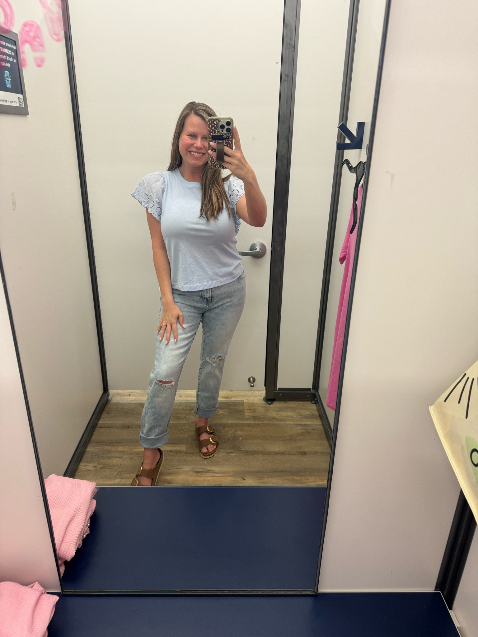 Spring Top | Spring Denim
Wearing size XS in Top and Size 6 in bottoms  

#LTKStyleTip #LTKSpringSale