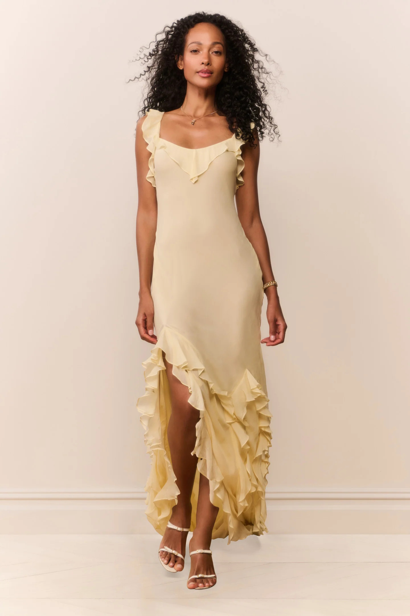 Roseline Chiffon Ruffle Maxi Dress | LoveShackFancy