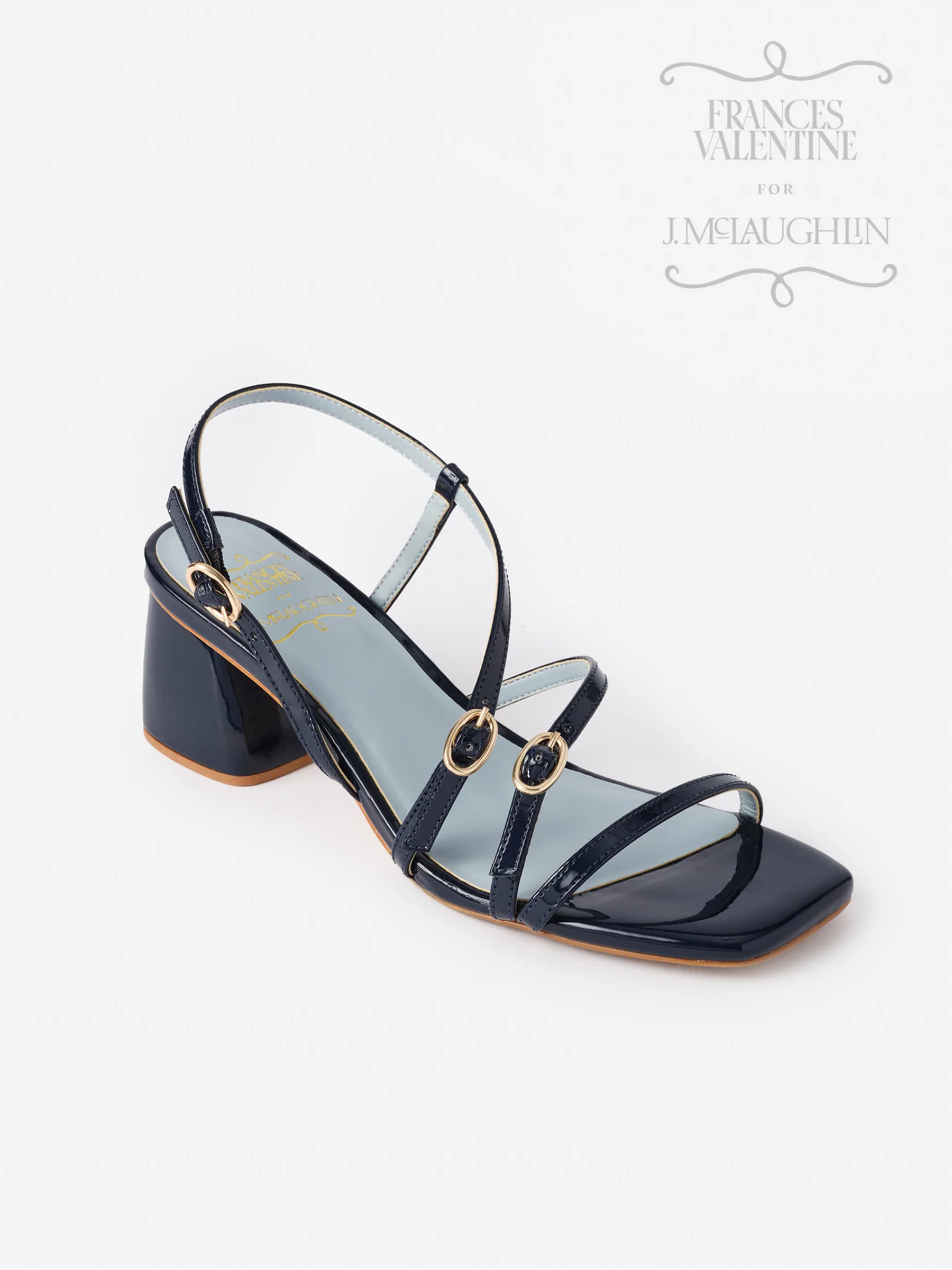 Navy Solid Frances Valentine Lexi Heels | Women's Shoes | J.McLaughlin | J.McLaughlin