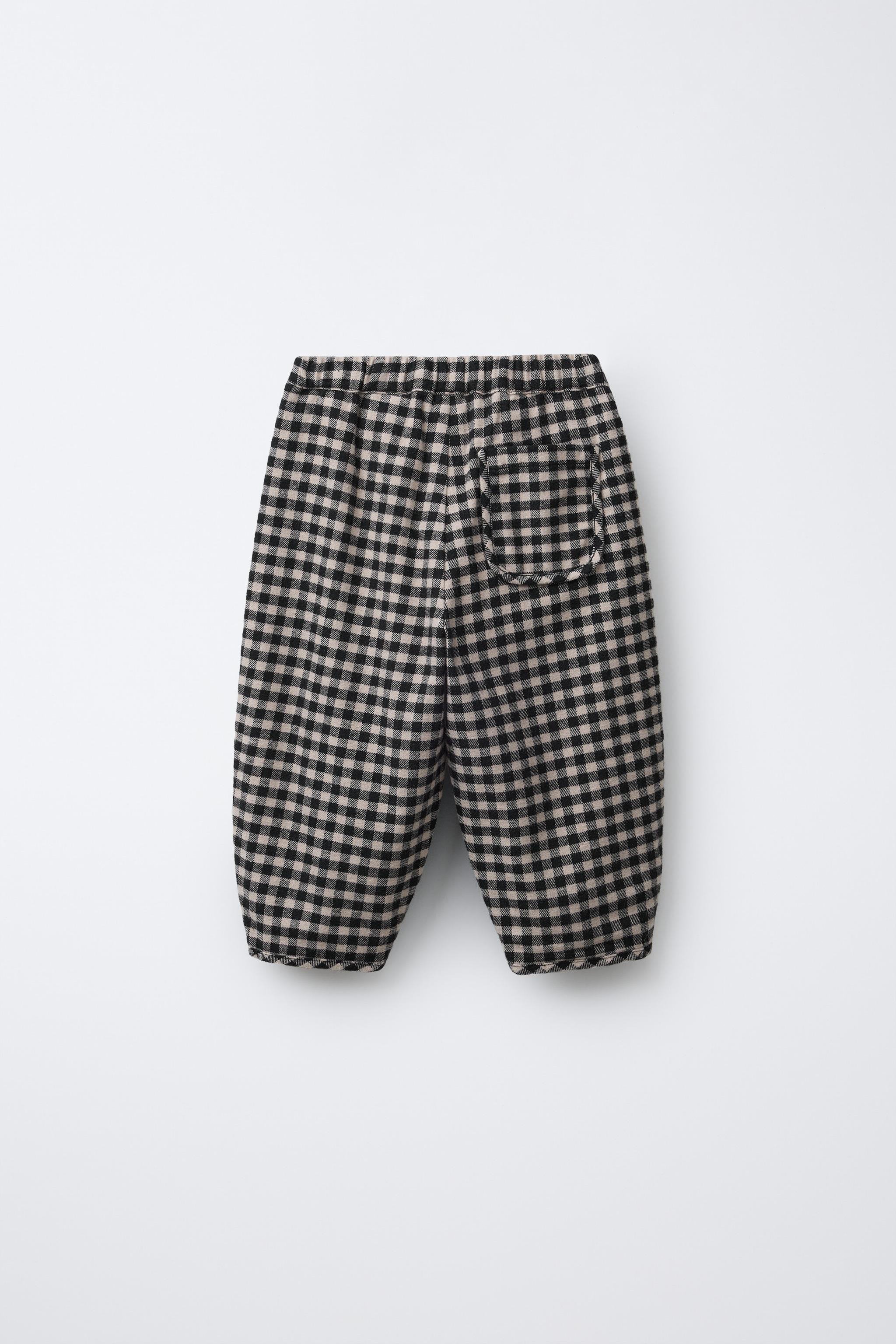 BAGGY GINGHAM PANTS | Zara US