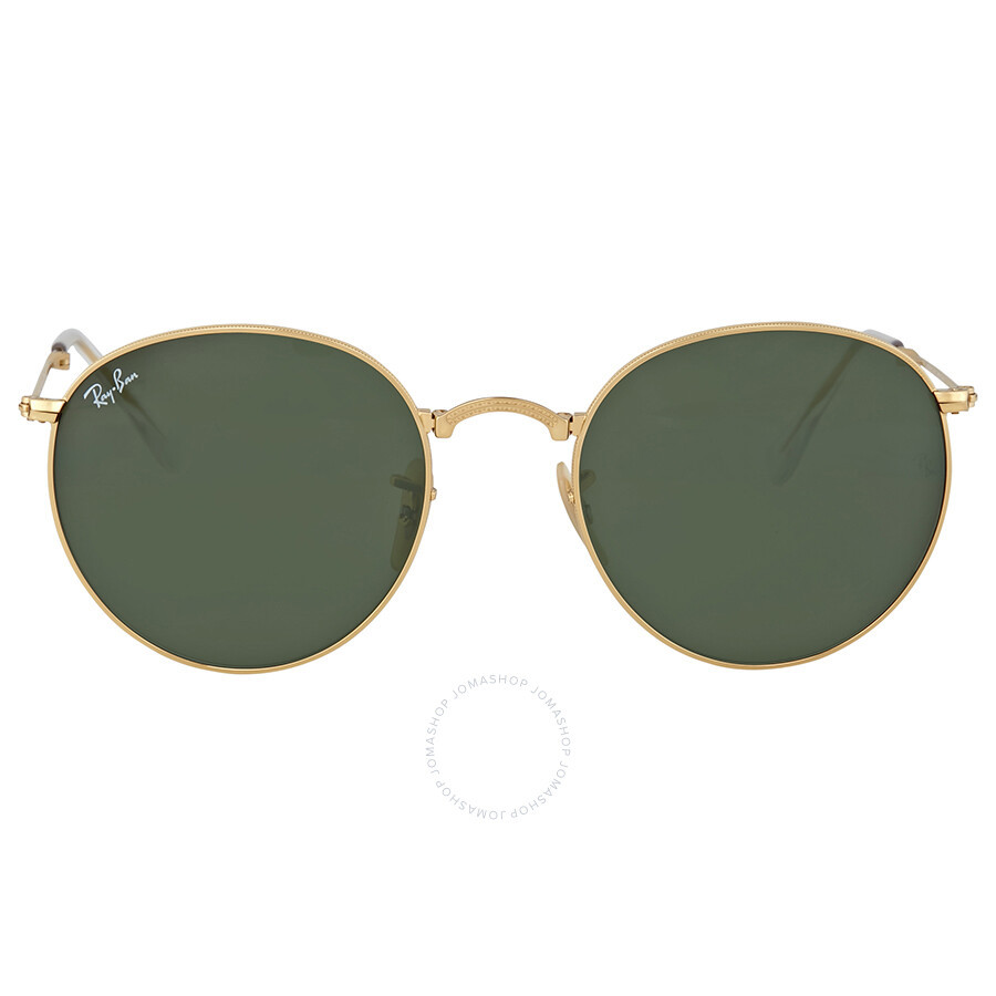 Ray-Ban Round Gold Frame Green Lens Sunglasses | Jomashop.com & JomaDeals.com