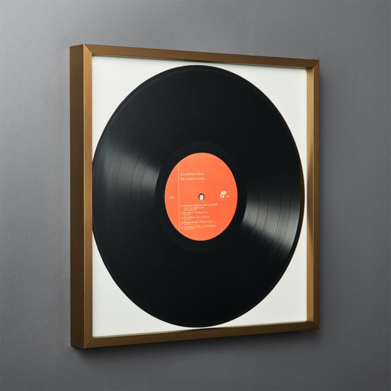 Gallery Brass Record Frame with White Mat + Reviews | CB2 | CB2